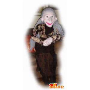 Maskot starou dámu - Senior Kostým - MASFR003120 - ženské Maskoti