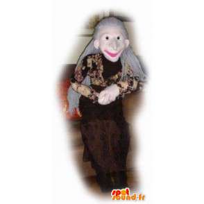 Gammel dame maskot - Ældre person kostume - Spotsound maskot