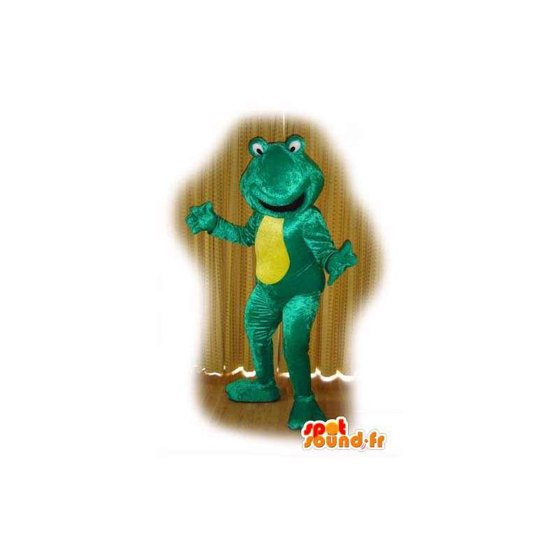 Zelená a žlutá žába maskot - Frog Costume - Maskoti žáby - MASFR003130 - SpotSound.fr