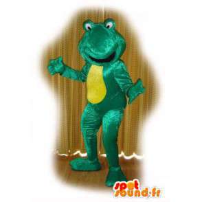 Zelená a žlutá žába maskot - Frog Costume - Maskoti žáby - MASFR003130 - SpotSound.fr