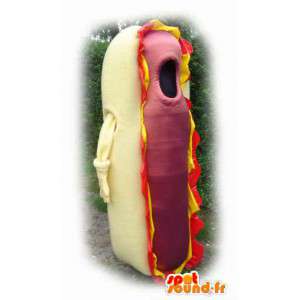 Kæmpe hotdog-maskot - Hotdog-kostume