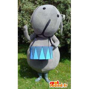 Mascotte de peluche grise géante - Costume de doudou - MASFR003137 - Mascottes d'objets