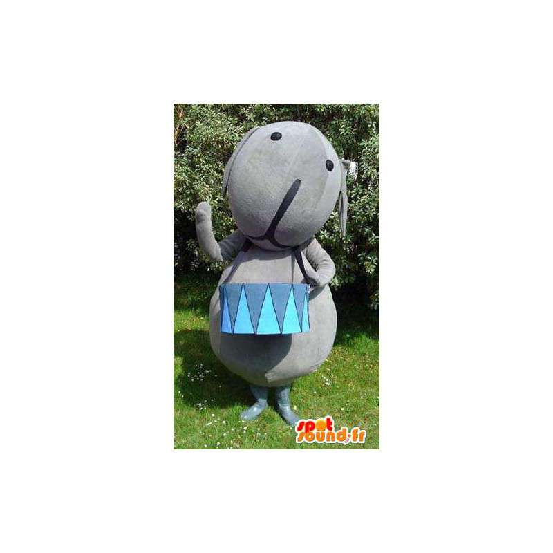 巨大な灰色のぬいぐるみ-かわいいおもちゃ-MASFR003137-オブジェクトのマスコット