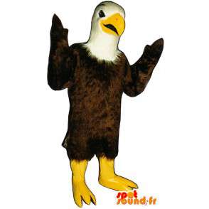 Maskotti valkoinen ja keltainen ruskea eagle - kotka Costume - MASFR003138 - maskotti lintuja