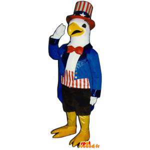 Mascota del águila vestido con traje tradicional americano - MASFR003143 - Mascota de aves