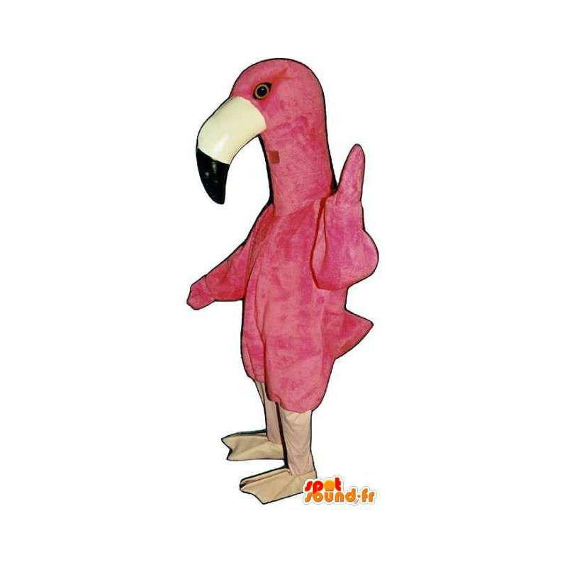 Flamingo Mascot - Traje Flamenco rosado de la felpa - MASFR003147 - Mascotas del océano