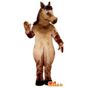 Brązowy koń maskotka gigantyczny rozmiar - kostium koń - MASFR003153 - maskotki koni