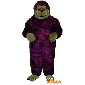 Mascotte de singe violet tout poilu - Costume de singe - MASFR003154 - Mascottes Singe
