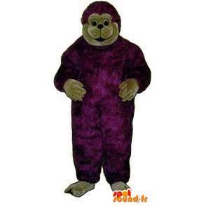 Paarse aap mascotte, harig - Monkey Suit - MASFR003154 - Monkey Mascottes
