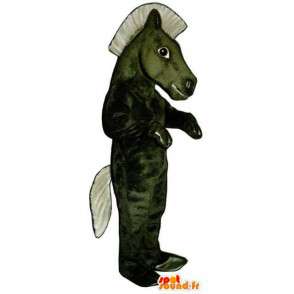 Mascot horse brown / green giant - Costume horse green - MASFR003156 - Mascots horse