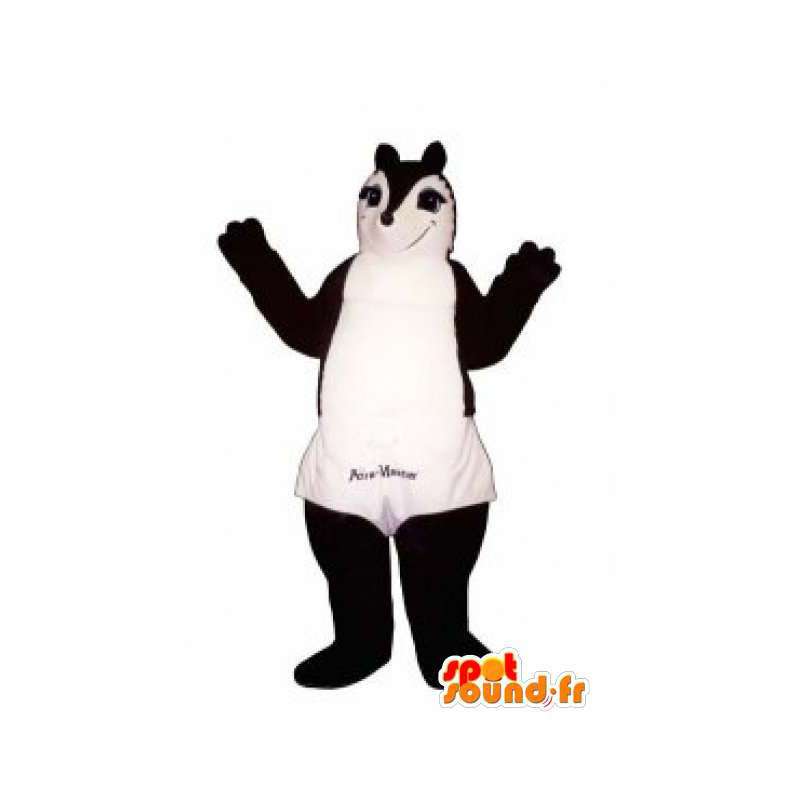 Mascot marrón y blanco la ardilla - Ardilla de vestuario - MASFR003159 - Ardilla de mascotas