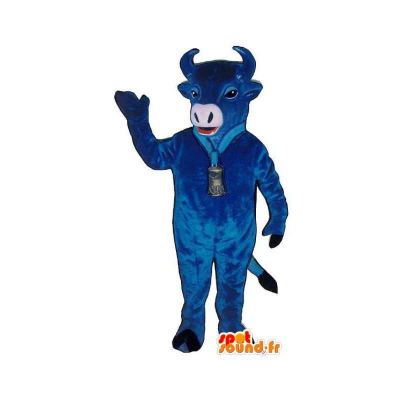Mascotte de vache bleue - Costume de taureau bleu - MASFR003160 - Mascottes Vache