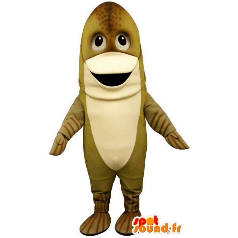 Beige mascotte gigante di pesce - un costume pesce gigante - MASFR003163 - Pesce mascotte