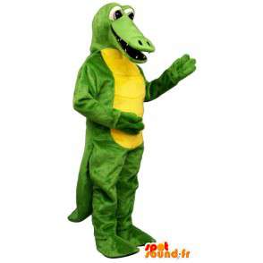 Gul og grønn krokodille maskot - Crocodile Costume - MASFR003165 - Mascot krokodiller