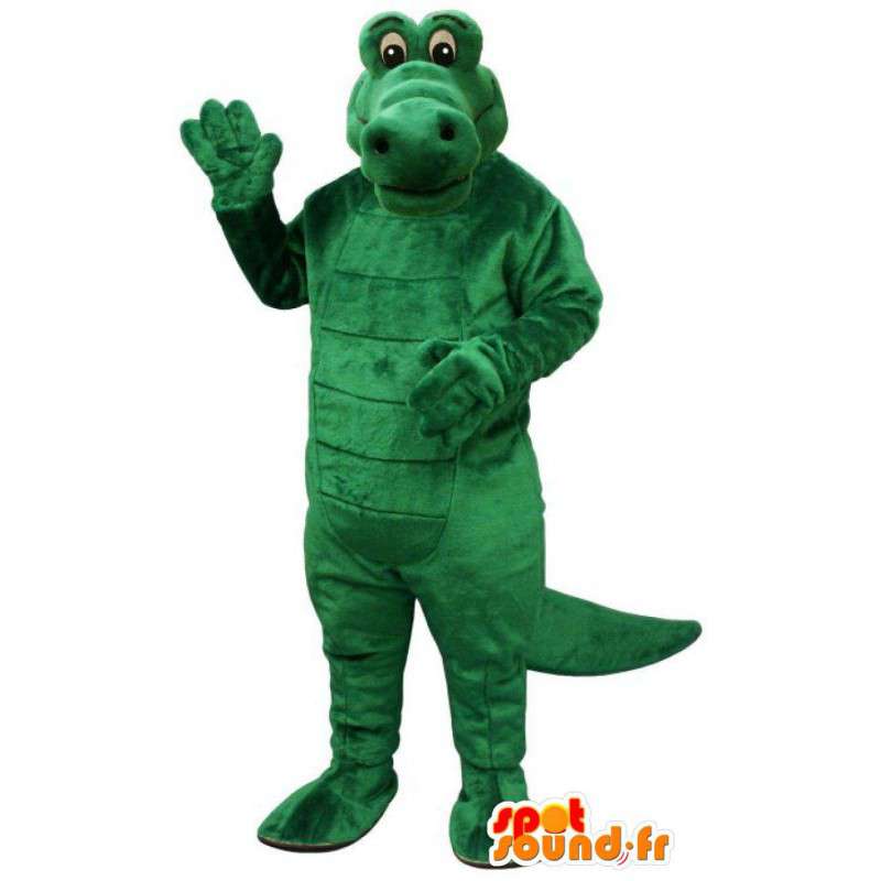 πράσινο βελούδο κροκοδείλια μασκότ - Crocodile Κοστούμια - Μασκότ κροκοδείλου - MASFR003166 - SpotSound.fr