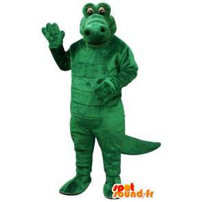 πράσινο βελούδο κροκοδείλια μασκότ - Crocodile Κοστούμια - MASFR003166 - κροκόδειλοι μασκότ