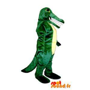 Crocodile mascot green and yellow - Crocodile Costume - MASFR003167 - Mascot of crocodiles