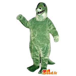 Mascotte de crocodile/dinosaure vert en peluche  - MASFR003168 - Mascotte de crocodiles