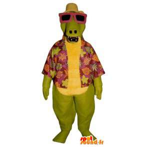 Turista mascote crocodilo - camisa Crocodile - Mascote crocodilo - MASFR003169 - SpotSound.fr