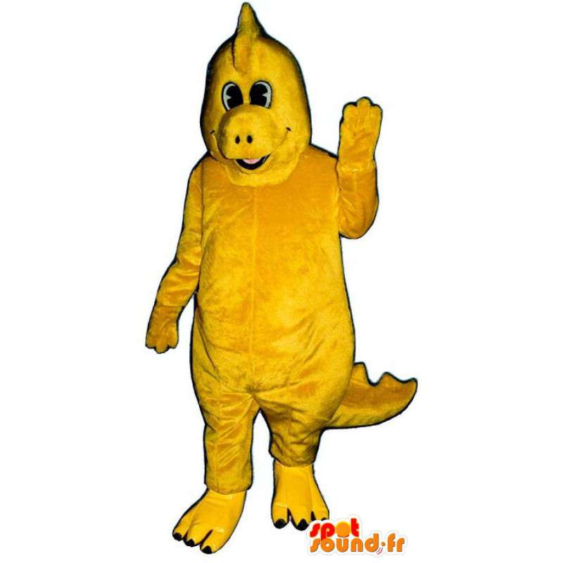 Dinosaur mascot yellow - yellow dinosaur costume - MASFR003170 - Mascots dinosaur