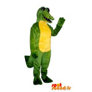 Crocodile mascot green and yellow - Crocodile Costume - MASFR003171 - Mascot of crocodiles