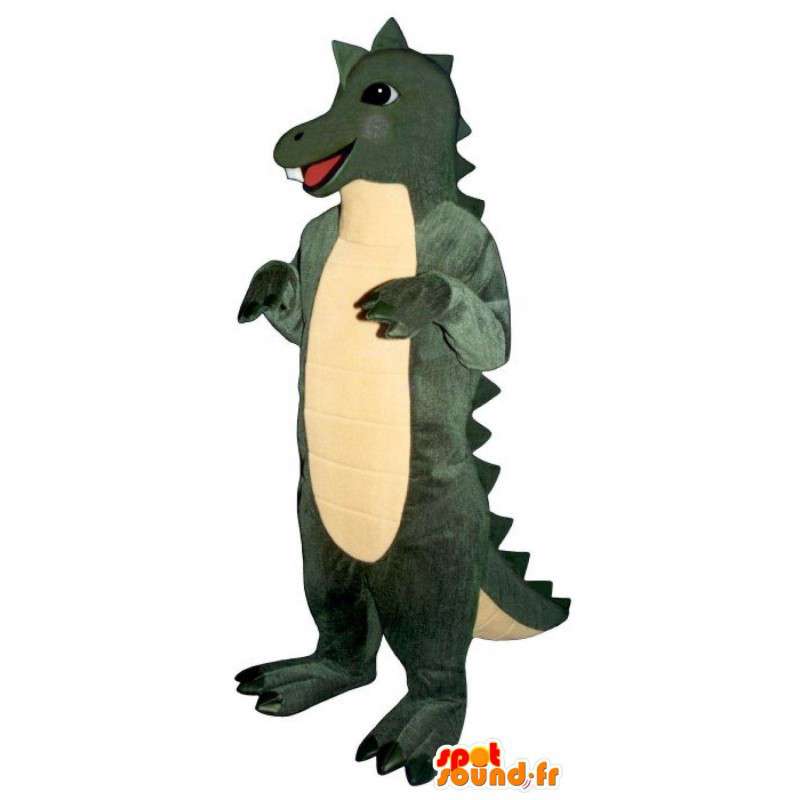 Dinosaur Maskot / žlutý a zelený krokodýl - dinosaurus Costume - MASFR003178 - maskot krokodýli