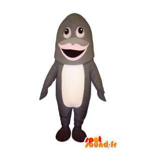 Grigio pesce mascotte gigante - un costume pesce gigante - MASFR003181 - Pesce mascotte