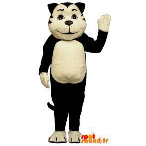 Gatto mascotte in bianco e nero - gatto gigante costume - MASFR003195 - Mascotte gatto
