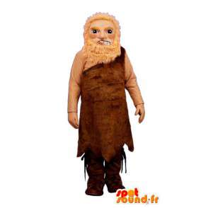 Forhistorisk mann maskot med huden hans dyr - MASFR003199 - Man Maskoter