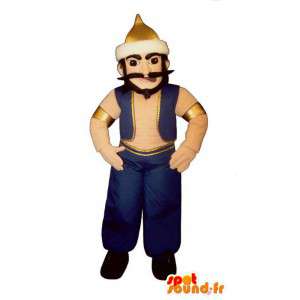 Fakir mascotte in blauw en goud outfit - MASFR003202 - man Mascottes