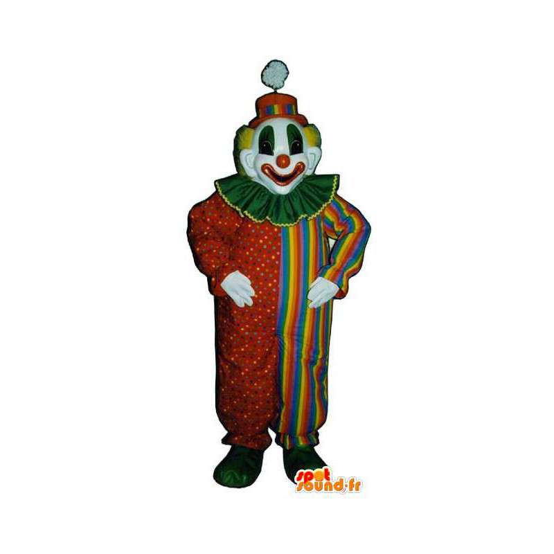 Mascotte veelkleurige clown - kleurrijke clown kostuum - MASFR003204 - mascottes Circus