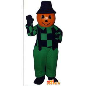 Mascot pompoen-vormige groene overalls - MASFR003211 - Vegetable Mascot