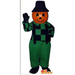 Mascot shaped green pumpkin overalls - MASFR003211 - Mascot of vegetables