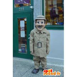 Detective Mascot casaco bege - Detective Costume - MASFR003212 - Mascotes homem