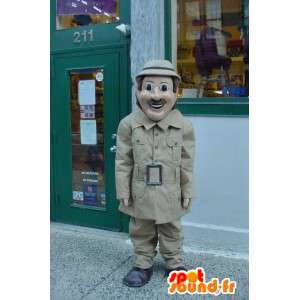 Mascotte de détective en manteau beige - Costume de détective - MASFR003212 - Mascottes Homme