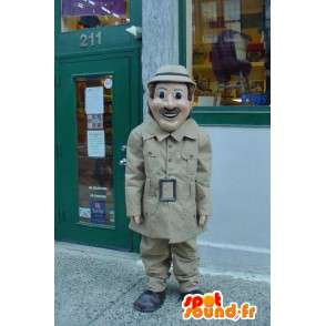 Detective mascot beige coat - Costume Detective - MASFR003212 - Human mascots