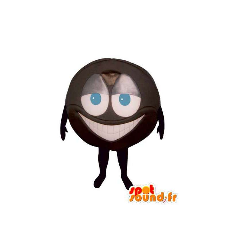 Sorrindo mascote maneira cara de feijão marrom café - MASFR003218 - Mascotes não classificados