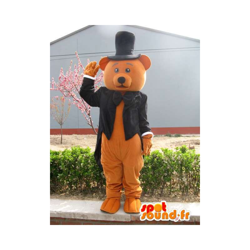 Mascotte ourson marron en costume - Habillé pour le mariage - MASFR00248 - Mascotte d'ours