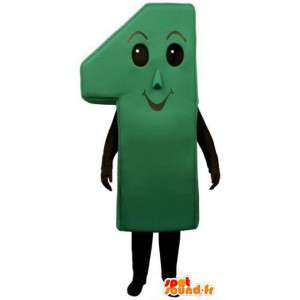 Mascotte en forme de chiffre 1 vert - Costume chiffre 1 - MASFR003225 - Mascottes non-classées