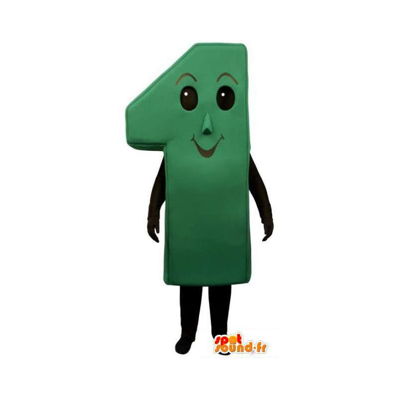 Mascot em forma de figura 1 verde - Traje figura 1 - MASFR003225 - Mascotes não classificados