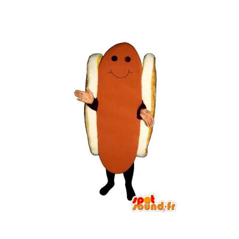 Mascot hot dog gigante - costume da hot dog - MASFR003227 - Mascotte di fast food