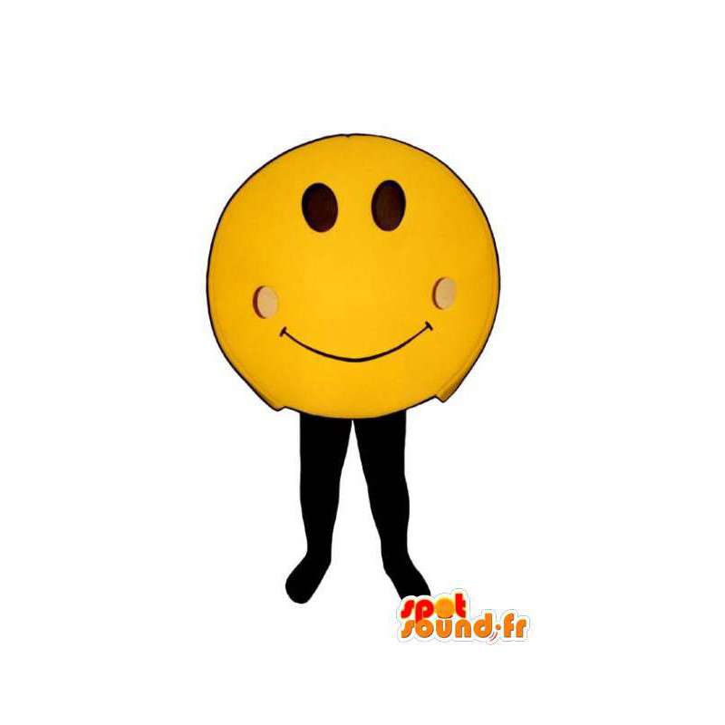 Kæmpe gul smiley maskot - Gul smiley kostume - Spotsound maskot