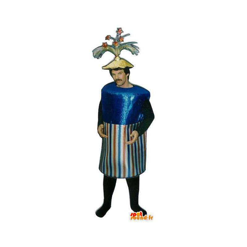 Mascot em forma de vela gigante - traje vela azul - MASFR003245 - objetos mascotes