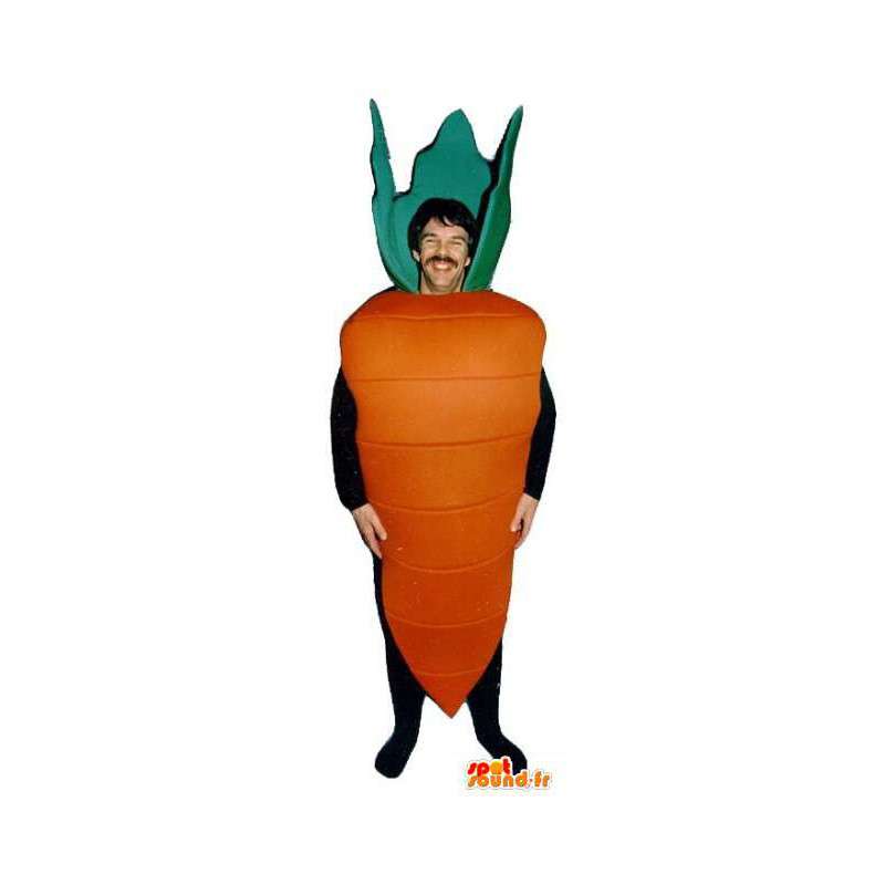 Maskottchen geformt wie ein Riesen-orange Karotte - Karottenkostüm - MASFR003251 - Maskottchen von Gemüse