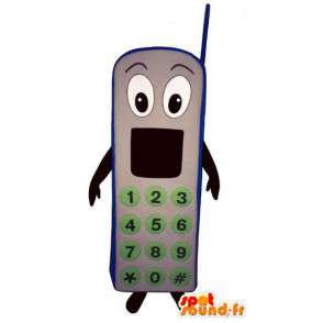 Κινητό τηλέφωνο Γκρι μασκότ - τηλεφωνική μεταμφίεση - MASFR003256 - μασκότ τηλέφωνα