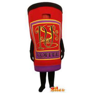 Rode koffiekop mascotte - de Mok van het Kostuum - MASFR003257 - mascottes objecten