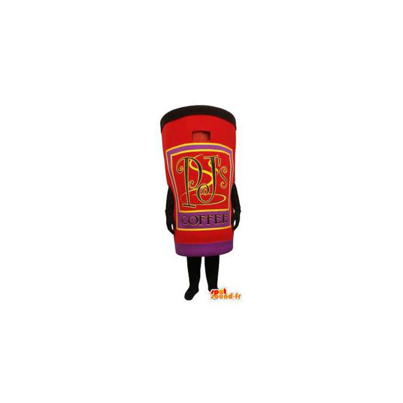 Rød kaffekop maskot - Kaffekop kostume - Spotsound maskot