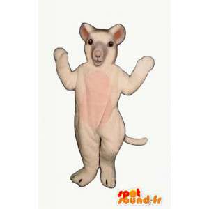 Mascot giant white mouse - white mouse costume - MASFR003258 - Mouse mascot