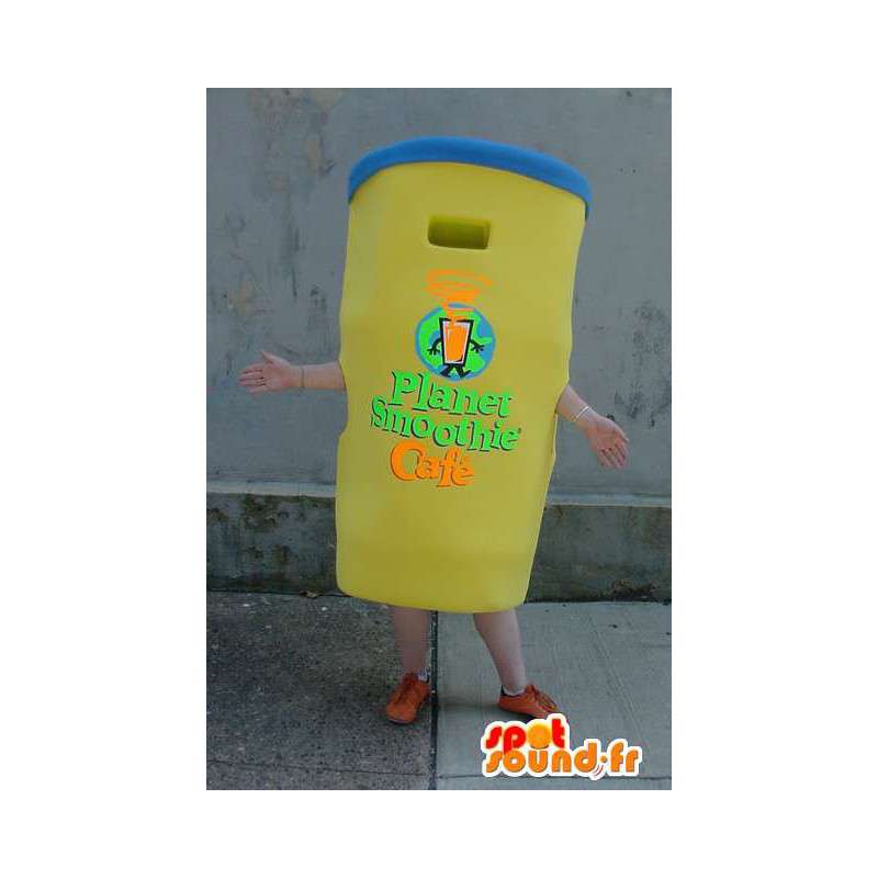 Mascot yellow coffee cup - Costume coffee cup - MASFR003261 - Mascots of objects