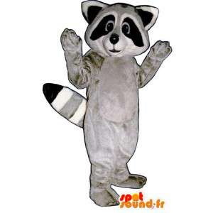 Raccoon Maskottchen tricolor - Waschbär-Kostüm - MASFR003263 - Maskottchen von pups